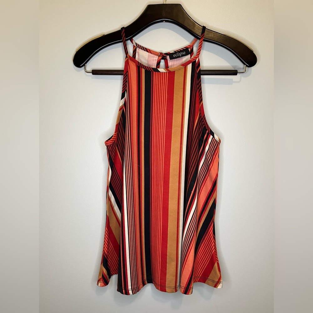 Eclipse Striped Halter Top